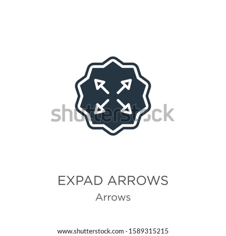 Expand arrows icon vector. Trendy flat expad arrows icon from arrows collection isolated on white background. Vector illustration can be used for web and mobile graphic design, logo, eps10