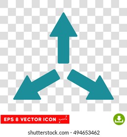 Expand Arrows round icon. Vector EPS illustration style is flat iconic symbol, soft blue color, transparent background.