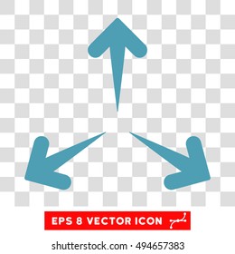 Expand Arrows round icon. Vector EPS illustration style is flat iconic symbol, cyan color, transparent background.