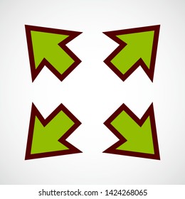 Expand Arrows. Vector Color Icon