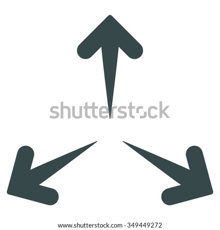 Expand Arrows vector icon. Style is flat symbol, soft blue color, rounded angles, white background.