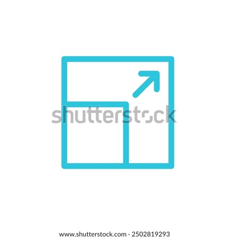 Expand, Bigger, Enlarge icon. Isolated on white background. 