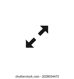 Erweitern Sie das schwarze Symbol einzeln auf weißem Hintergrund, für Web, App und Präsentation 