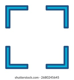 Expandir Em Design Plano Monocromático Azul, Ilustração De Vetor