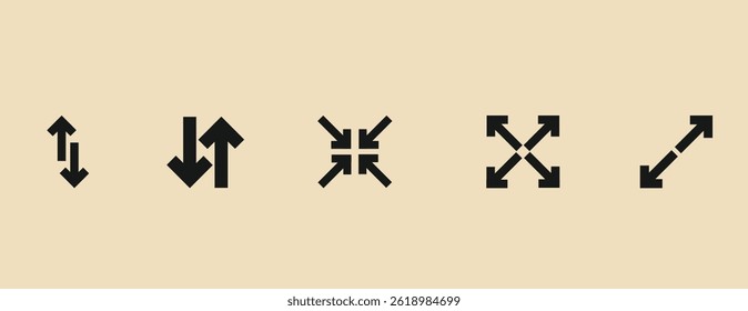 expand or collapse flat vector symbol icon