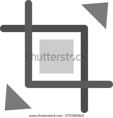 Expand crop resize Line vector Icon Design