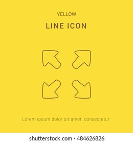 Expand Cute yellow thin line icon / logo Design