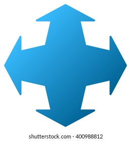 Expand Directions vector toolbar icon for software design. Style is a gradient icon symbol on a white background.