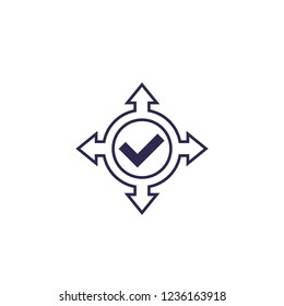 expand, extend, enlarge vector icon