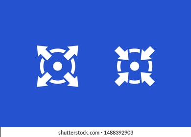 expand, extend and reduce icons