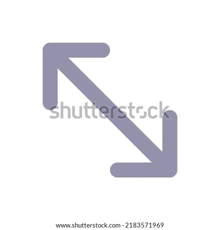 Expand flat color ui icon. Gesture on touch screen. Zooming out player window. Changing video format. Simple filled element for mobile app. Colorful solid pictogram. Vector isolated RGB illustration