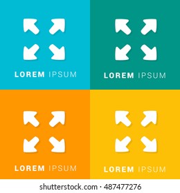 Expand Four Color Material Designed Icon / Logo