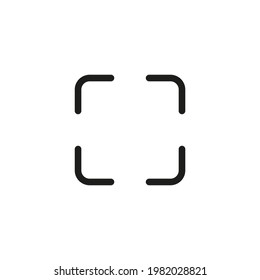 Expand to full screen icon. Maximize screen size, full screen line icon for web and mobile video or multimedia apps design.