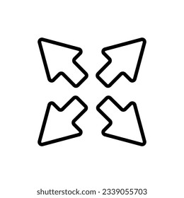 Expand  full screen vector icon for app and website quality design element. Editable stroke.
