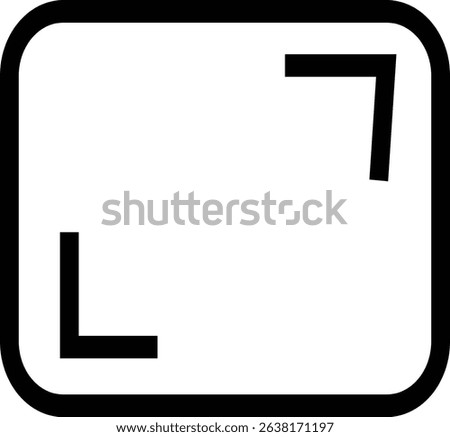 Expand Fullscreen Icon.UI icon for expanding screen or viewing full window.
