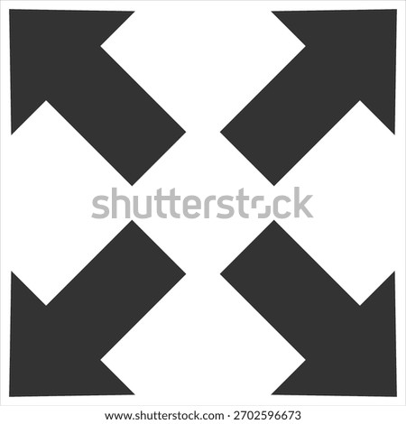 Expand Glyph Icon Vector Illustration