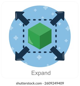 Expand and growth icon concept