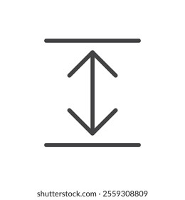 Expand height icon Logo symbol outline set