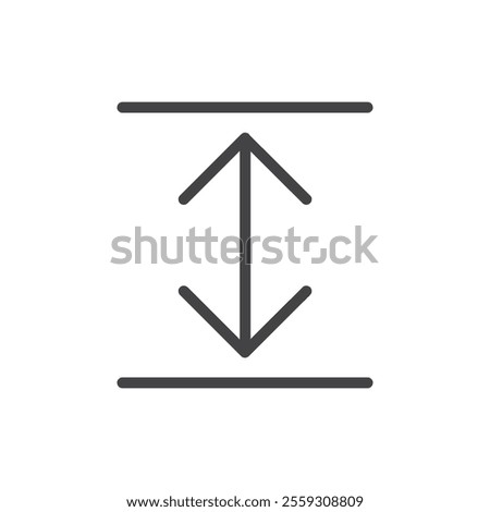 Expand height icon Logo symbol outline set