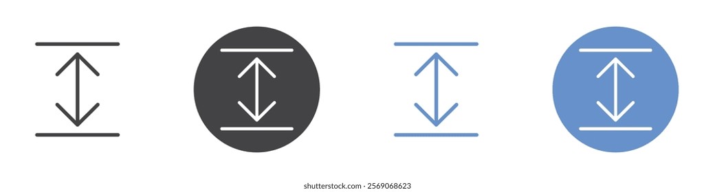 Expand height icon vector symbol outline sign