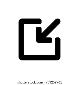 Expand icon . black sign design