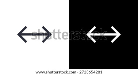 Expand icon concept with flat Black White Background. Vector illustration.