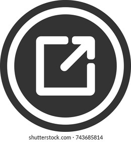 Expand icon , dark circle sign design