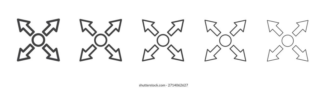Expandir icono de diseño, logotipo, App, interfaz de usuario. Ilustración vectorial, EPS