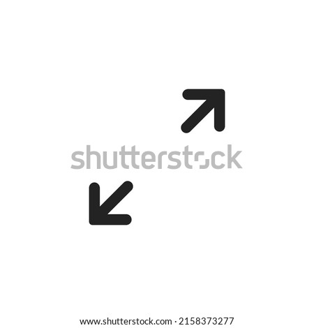 Expand icon. Extension vector symbol. Simple black enlargement icon. EPS10