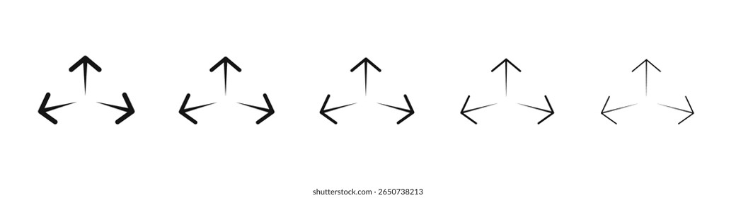 Symbol erweitern flache Illustration Set Logo