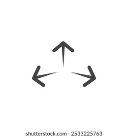 Expand icon Flat simple outline set