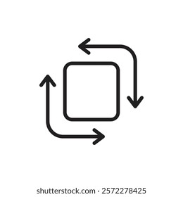 Expand icon Flat vector set outline