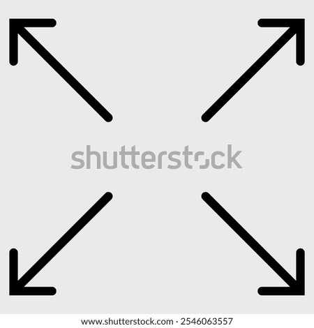 Expand icon. Full screen or full exit icon set. Flat style Maximize screen icon