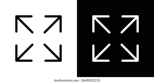 Expand icon Graphic vector set for ui design