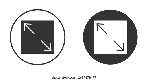 Symbolgrafik erweitern. Pixel-Vektorgrafiken - Vektor.