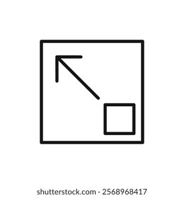 Expand icon Isolated flat vector in outline