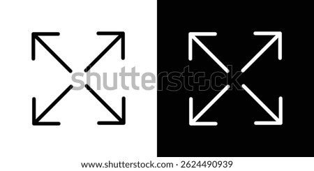 Expand icon. Logotype vector set