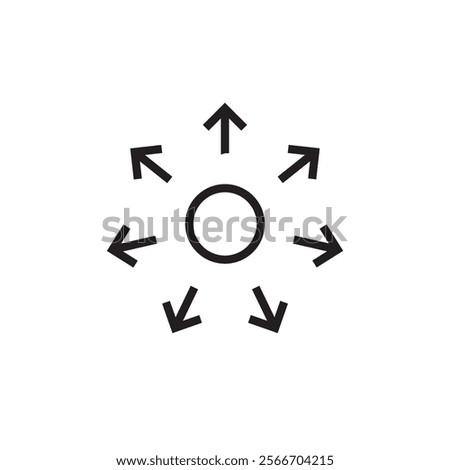 expand icon outline stroke eps vector 