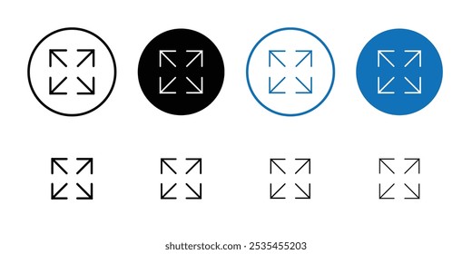 Icono de Expandir Vector de contorno para Web ui