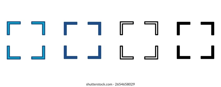 Expandir Conjunto De Ícones Com Vários Estilos. Ilustração de vetor