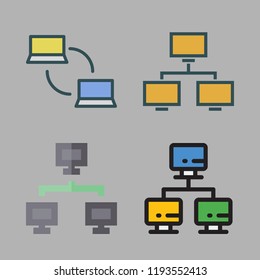expand icon set. vector set about network and networking icons set.