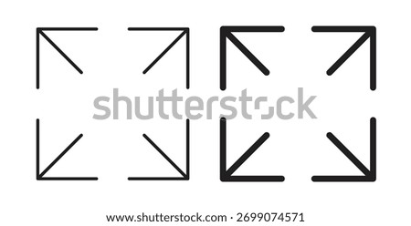 Expand icon simple flat trend modern graphic design abstract logotype