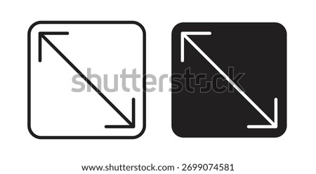 Expand icon simple flat trend modern graphic design abstract logotype
