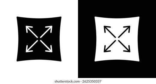 Expandir ícone vetor de linha simples. Símbolo, logotipo.