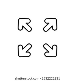Expand icon. simple thin line icon.