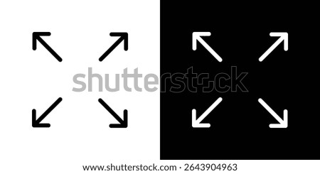 Expand icon symbol concept for graphic design, Website, UI. EPS