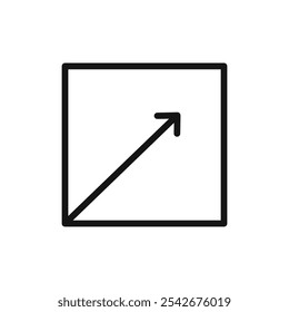Expand icon Thin line art isolated