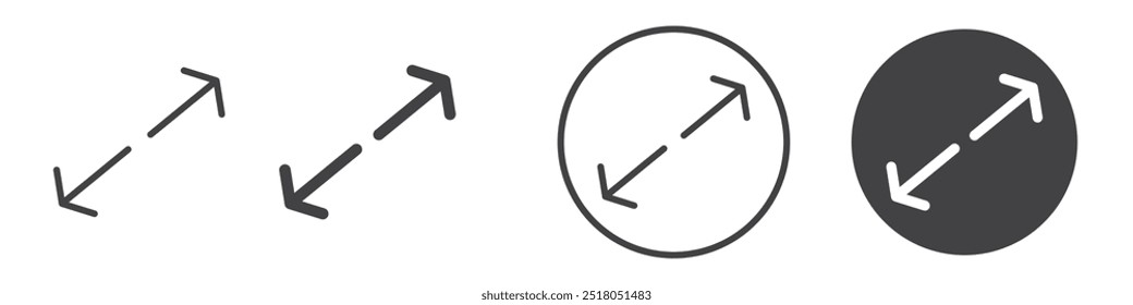 Ícone Expandir ilustração de linha fina
