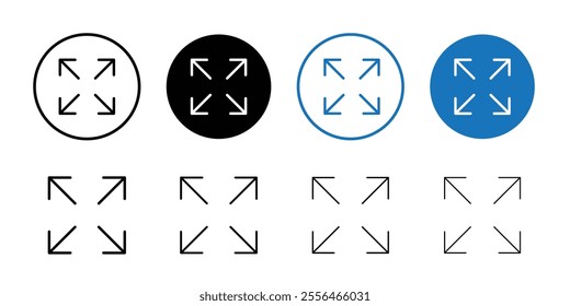Expand icon Thin line illustration set