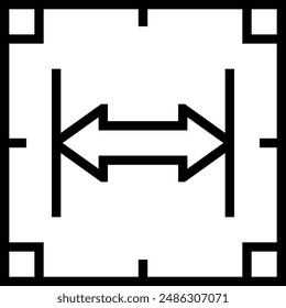 expanda el icono. Diseño de estilo lineal delgado aislado sobre fondo blanco